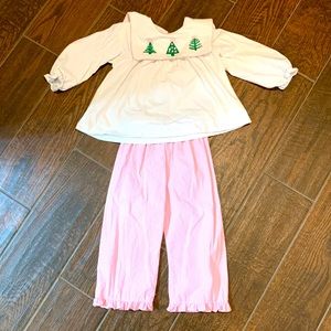 Christmas 2 piece smock